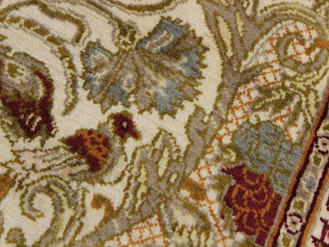 handmade Traditional William Ivory Rust Hand Knotted RUNNER 100% WOOL area rug 3x12