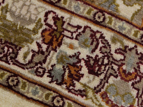 handmade Traditional William Ivory Rust Hand Knotted RUNNER 100% WOOL area rug 3x12