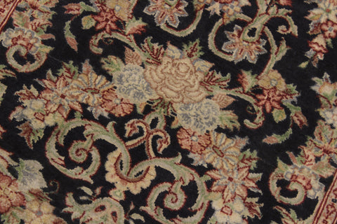 handmade Traditional Hamed Black Red Hand Knotted RUNNER 100% WOOL area rug 3' x 8'