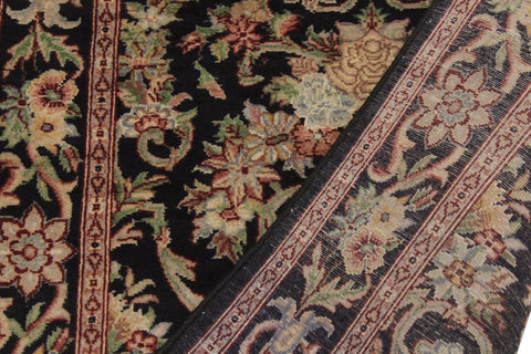 handmade Traditional Hamed Black Red Hand Knotted RUNNER 100% WOOL area rug 3' x 8'