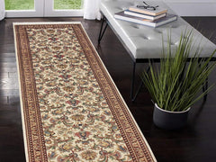 handmade Traditional Hamed Ivory Beige Hand Knotted RUNNER 100% WOOL area rug 3x12