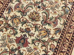 handmade Traditional Hamed Ivory Beige Hand Knotted RUNNER 100% WOOL area rug 3x12