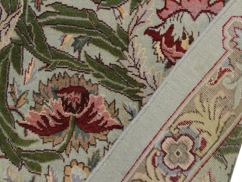 handmade Traditional Marry Gold Green Brown Hand Knotted RUNNER 100% WOOL area rug 3x12