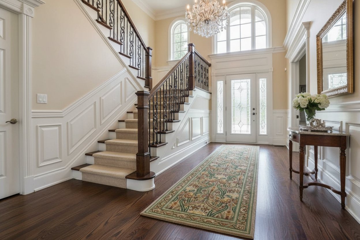 handmade Traditional Hamjolie Taupe Green Hand Knotted RUNNER 100% WOOL area rug 3' x 10'