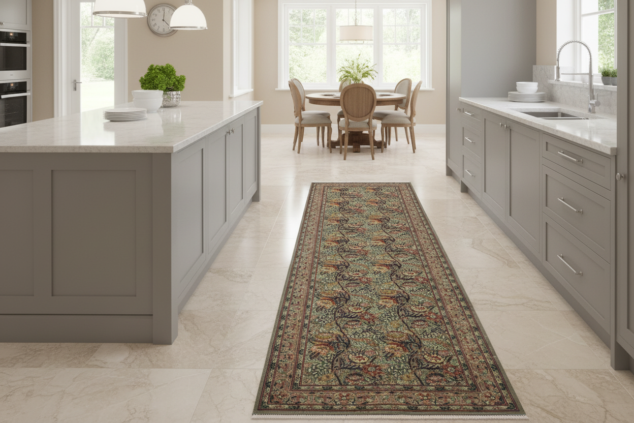 handmade Traditional Nagi Green Gray Hand Knotted RUNNER 100% WOOL area rug 3' x 10'