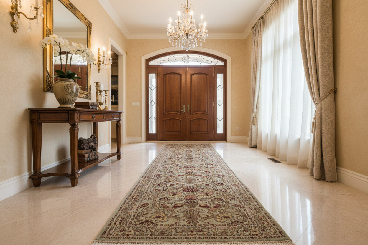 handmade Traditional Sayra Green Brown Hand Knotted RUNNER 100% WOOL area rug 2' x 10'