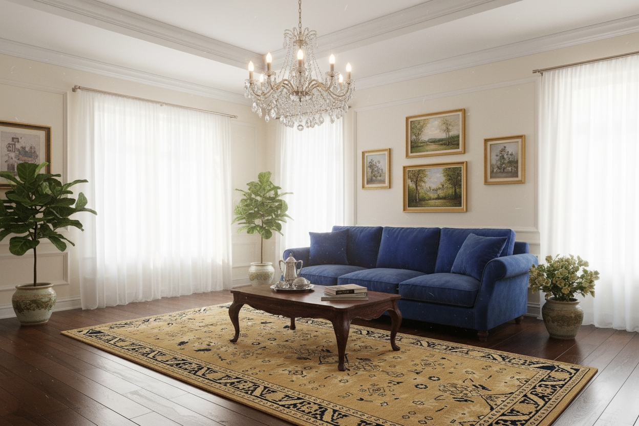 handmade Transitional Kafkaz Gold Blue Hand Knotted RUNNER 100% WOOL area rug 4' x 12'