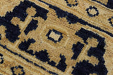 handmade Traditional Kafkaz Gold Blue Hand Knotted RUNNER 100% WOOL area rug 4 x 12