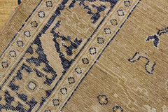 handmade Traditional Kafkaz Gold Blue Hand Knotted RUNNER 100% WOOL area rug 4X12