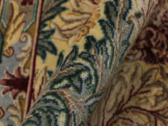 handmade Traditional Tulip Beige Gold Hand Knotted RUNNER 100% WOOL area rug 3x8