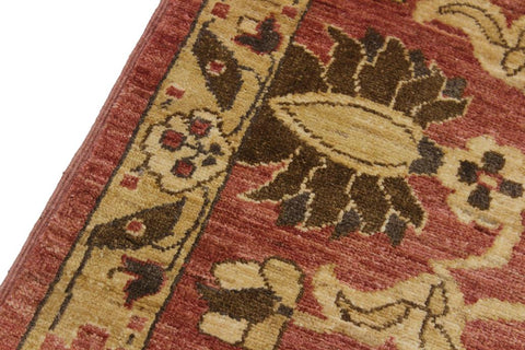 handmade Traditional Kafkaz Pink Tan Hand Knotted RUNNER 100% WOOL area rug 3 18