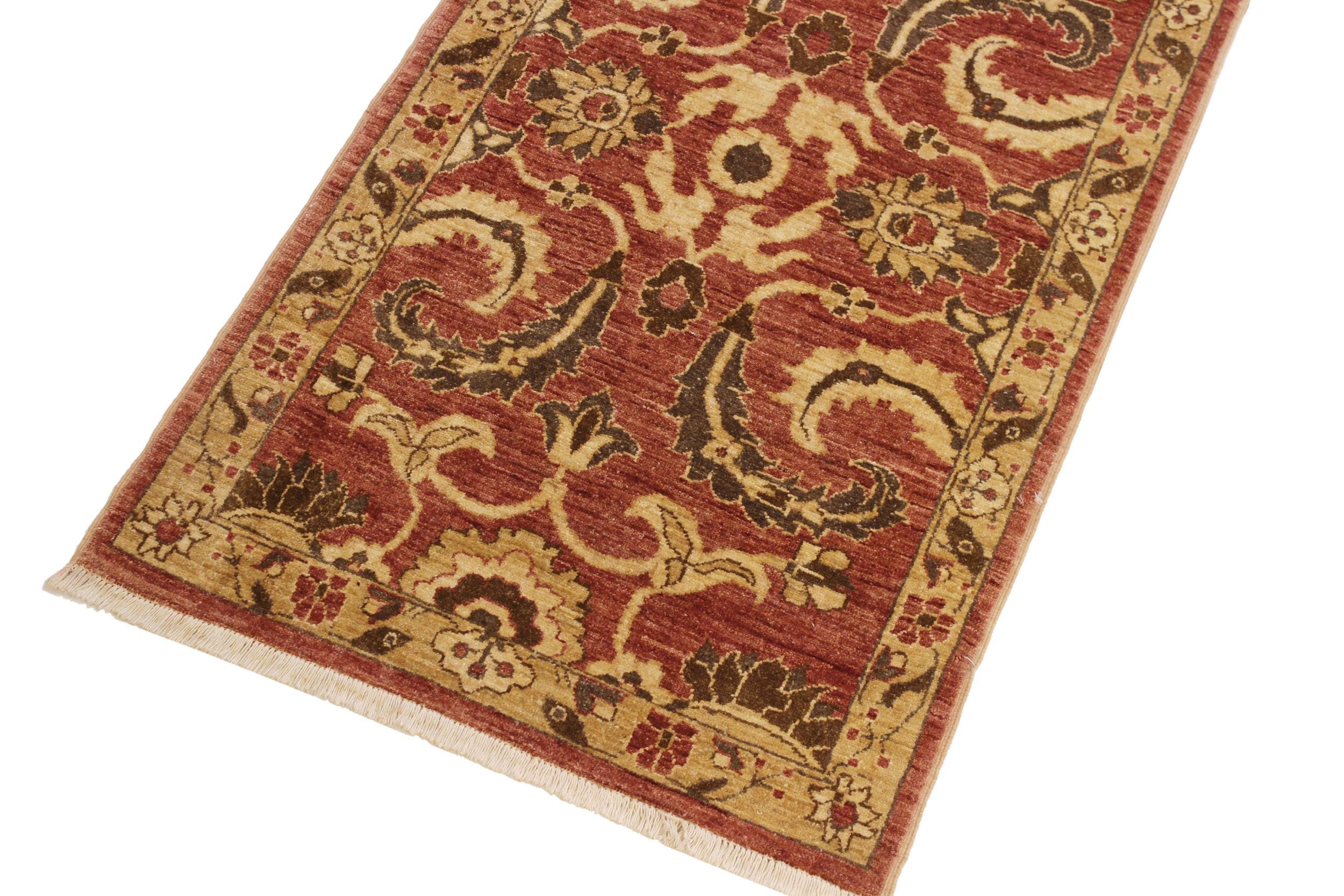handmade Transitional Kafkaz Rose Gold Hand Knotted RUNNER 100% WOOL area rug 3' x 12'