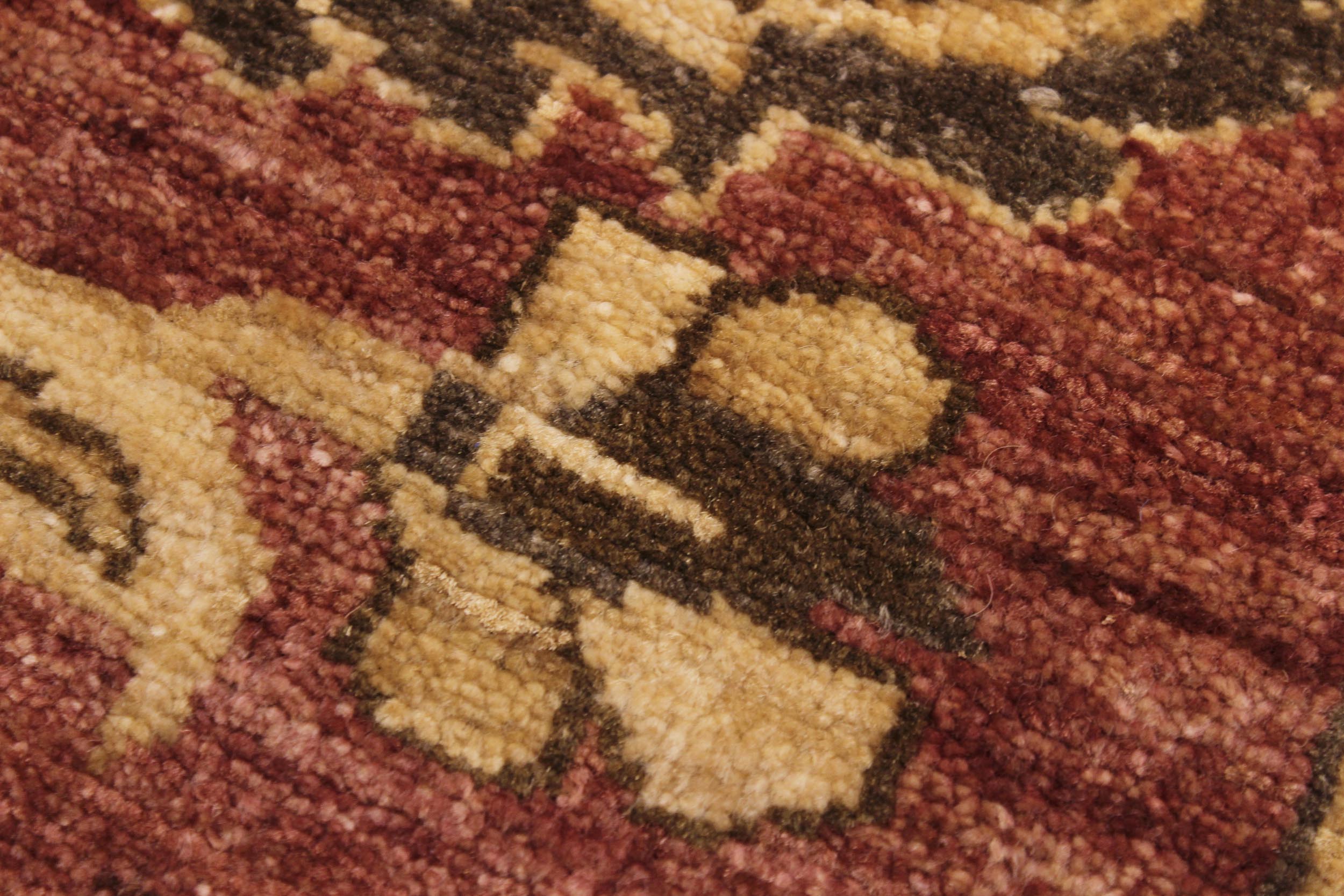 handmade Transitional Kafkaz Rose Gold Hand Knotted RUNNER 100% WOOL area rug 3' x 12'