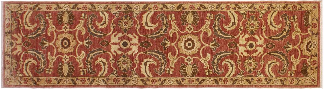handmade Transitional Kafkaz Rose Gold Hand Knotted RUNNER 100% WOOL area rug 3X12