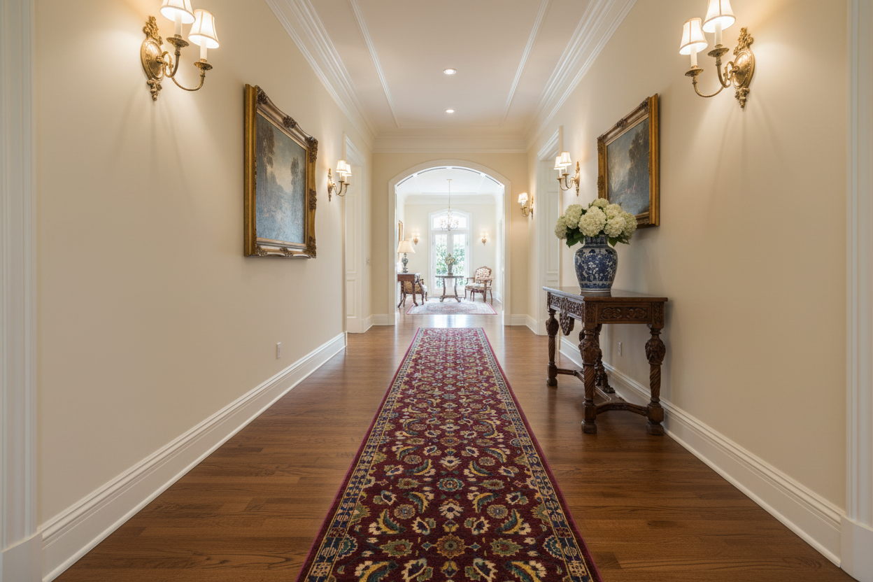 handmade Transitional Kafkaz Red Blue Hand Knotted RUNNER 100% WOOL area rug 3' x 10'