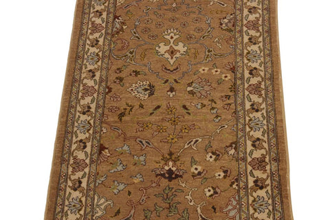 Boho Chic Turkish Knotted Germaine Floral Wool Runner - 2'8''X9'11''