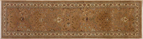Boho Chic Turkish Knotted Germaine Floral Wool Runner - 2'8''X9'11''