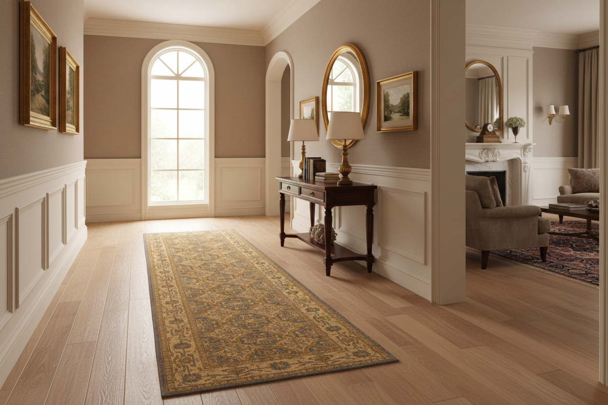 handmade Geometric Kafkaz Gray Gold Hand Knotted RUNNER 100% WOOL area rug 3' x 10'