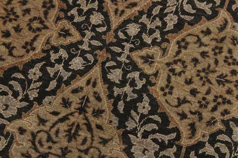 handmade Transitional Veg Dye Brown Gold Hand Knotted RUNNER 100% WOOL area rug 4'X13'