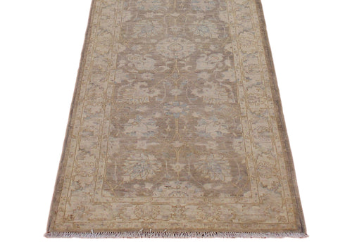 handmade Traditional Kafkaz Lt. Brown Ivory Hand Knotted RUNNER 100% WOOL area rug 3' x 10'