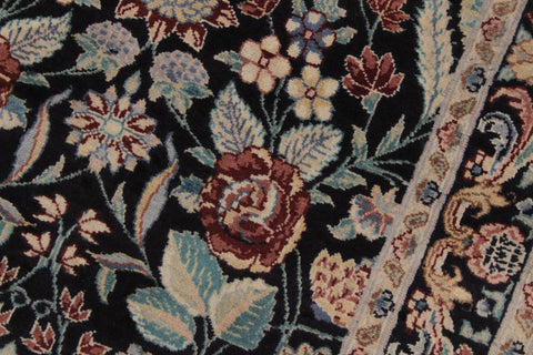 handmade Traditional  Black Gray Hand Knotted RUNNER 100% WOOL area rug 3' x 9'