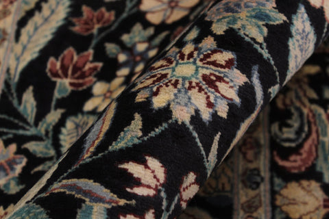 handmade Traditional  Black Gray Hand Knotted RUNNER 100% WOOL area rug 3' x 9'