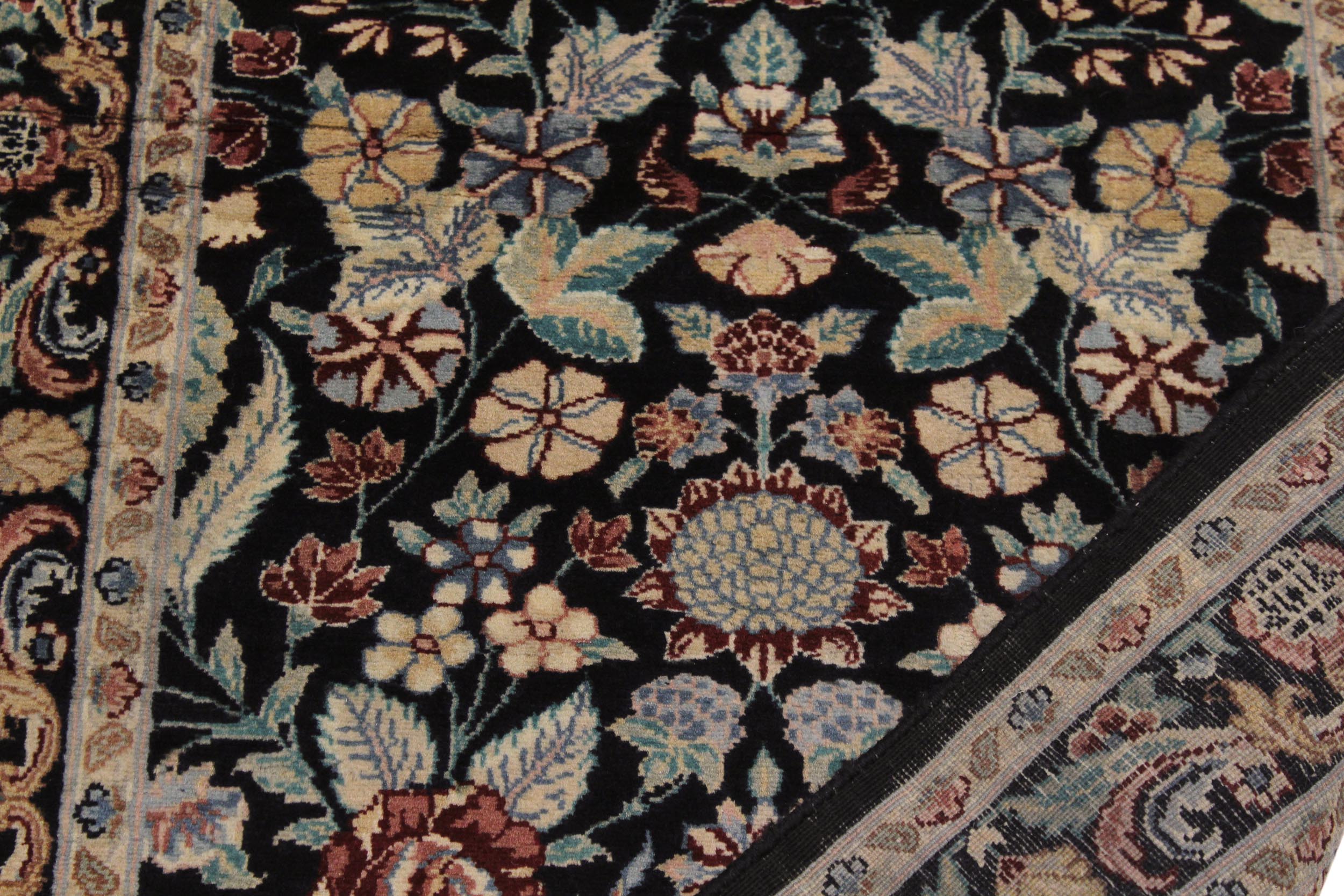 handmade Traditional  Black Gray Hand Knotted RUNNER 100% WOOL area rug 3' x 9'