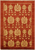handmade Transitional Kafkaz Red Gold Hand Knotted RECTANGLE 100% WOOL area rug 4 x 6