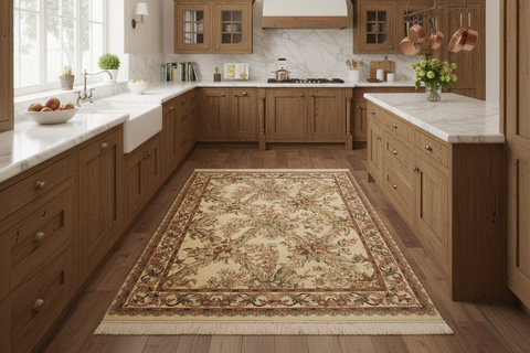 handmade Transitional Basan Beige Gray Hand Knotted RECTANGLE 100% WOOL area rug 4x6