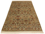 handmade Traditional Sayra Lt. Green Rust Hand Knotted RECTANGLE 100% WOOL area rug 4x6