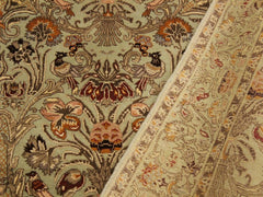 handmade Traditional Sayra Lt. Green Rust Hand Knotted RECTANGLE 100% WOOL area rug 4x6