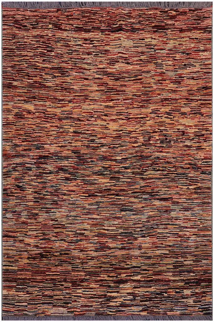 handmade Modern Gabbeh Beige Blue Hand Knotted RECTANGLE 100% WOOL area rug 4 X5 