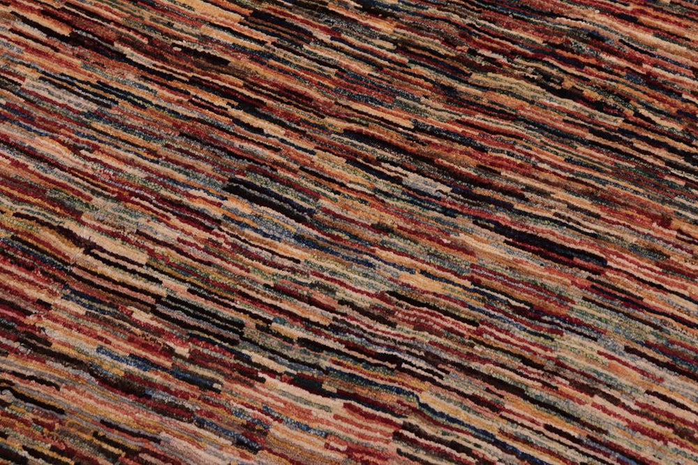 handmade Modern Gabbeh Beige Blue Hand Knotted RECTANGLE 100% WOOL area rug 4 X5 