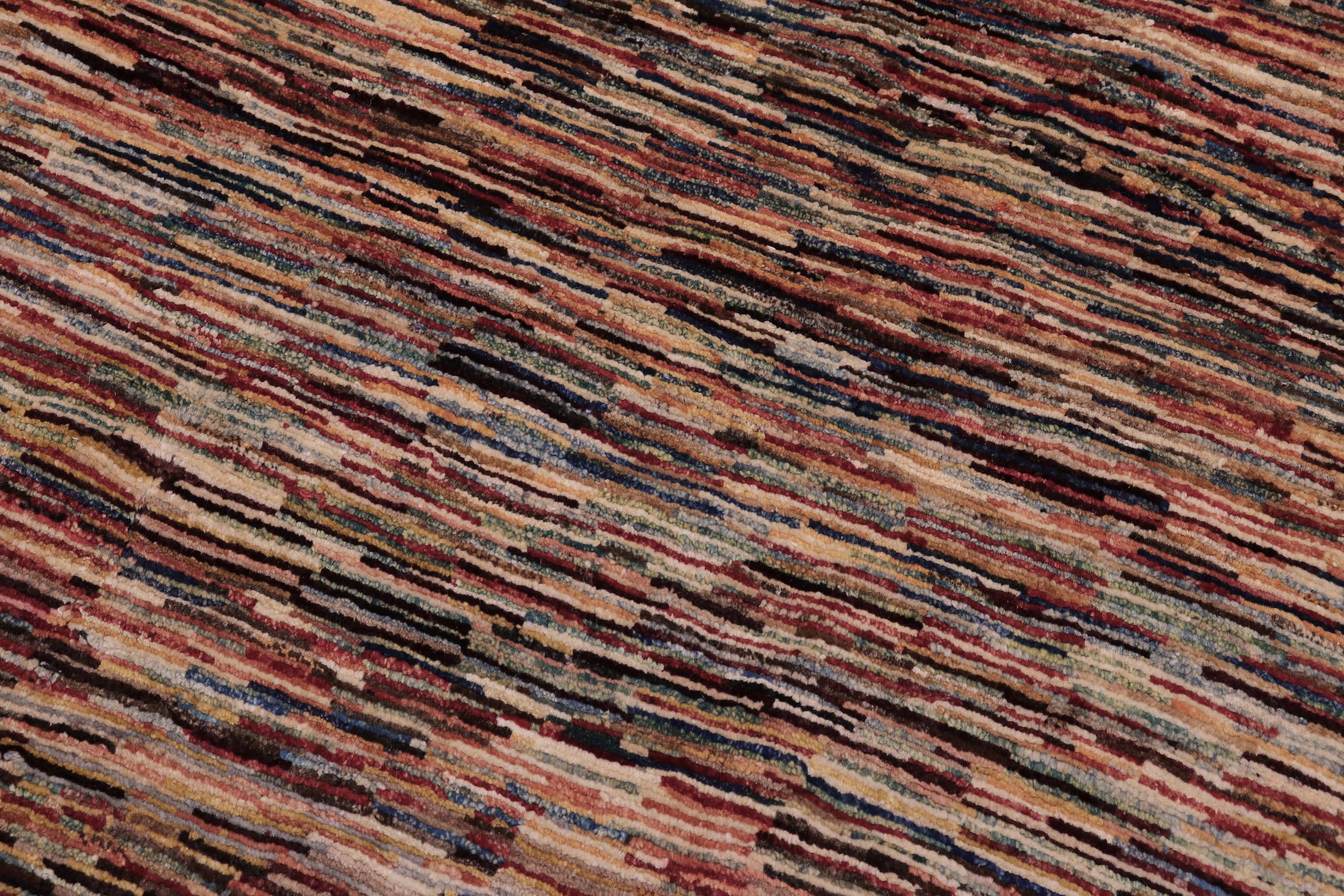 handmade Modern Gabbeh Beige Blue Hand Knotted RECTANGLE 100% WOOL area rug 4' x 5'