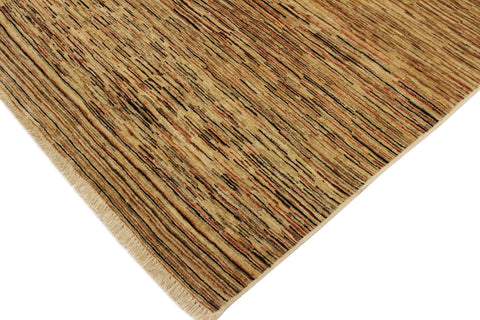 handmade Modern Gabbeh Beige Rust Hand Knotted RECTANGLE 100% WOOL area rug 4' x 6'