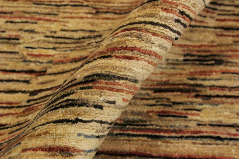 handmade Modern Gabbeh Beige Rust Hand Knotted RECTANGLE 100% WOOL area rug 4' x 6'