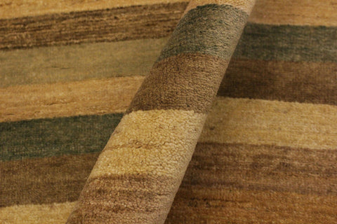handmade Modern Gabbeh Beige Green Hand Knotted RECTANGLE 100% WOOL area rug 4' x 6'