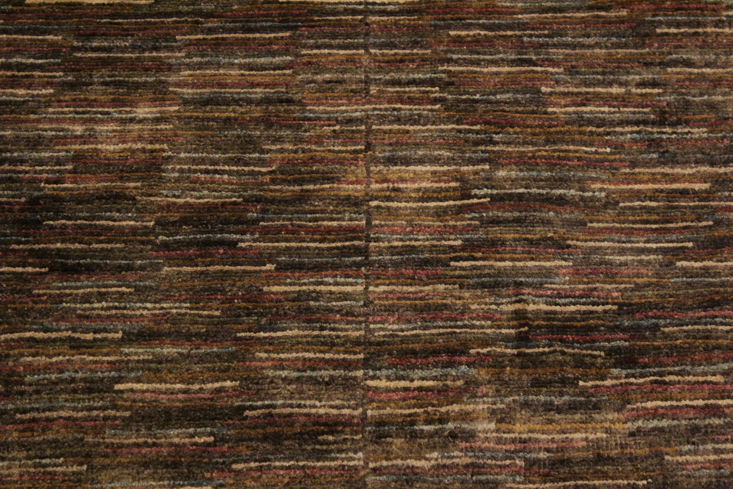 handmade Modern Gabbeh Red Brown Hand Knotted RECTANGLE 100% WOOL area rug 4' x 6'
