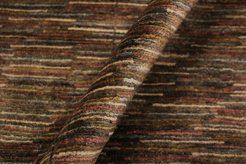 handmade Modern Gabbeh Red Brown Hand Knotted RECTANGLE 100% WOOL area rug 4' x 6'