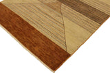 handmade Modern Gabbeh Tan Rust Hand Knotted RECTANGLE 100% WOOL area rug 4  x 6 