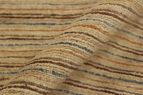 handmade Modern Gabbeh Tan Rust Hand Knotted RECTANGLE 100% WOOL area rug 4' x 6'