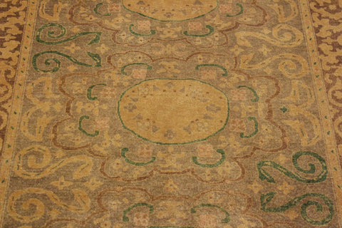 handmade Traditional Kafkaz Gray Tan Hand Knotted RECTANGLE 100% WOOL area rug 4' x 6'