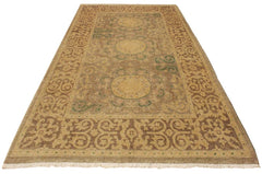 handmade Traditional Kafkaz Gray Tan Hand Knotted RECTANGLE 100% WOOL area rug 4'X6'