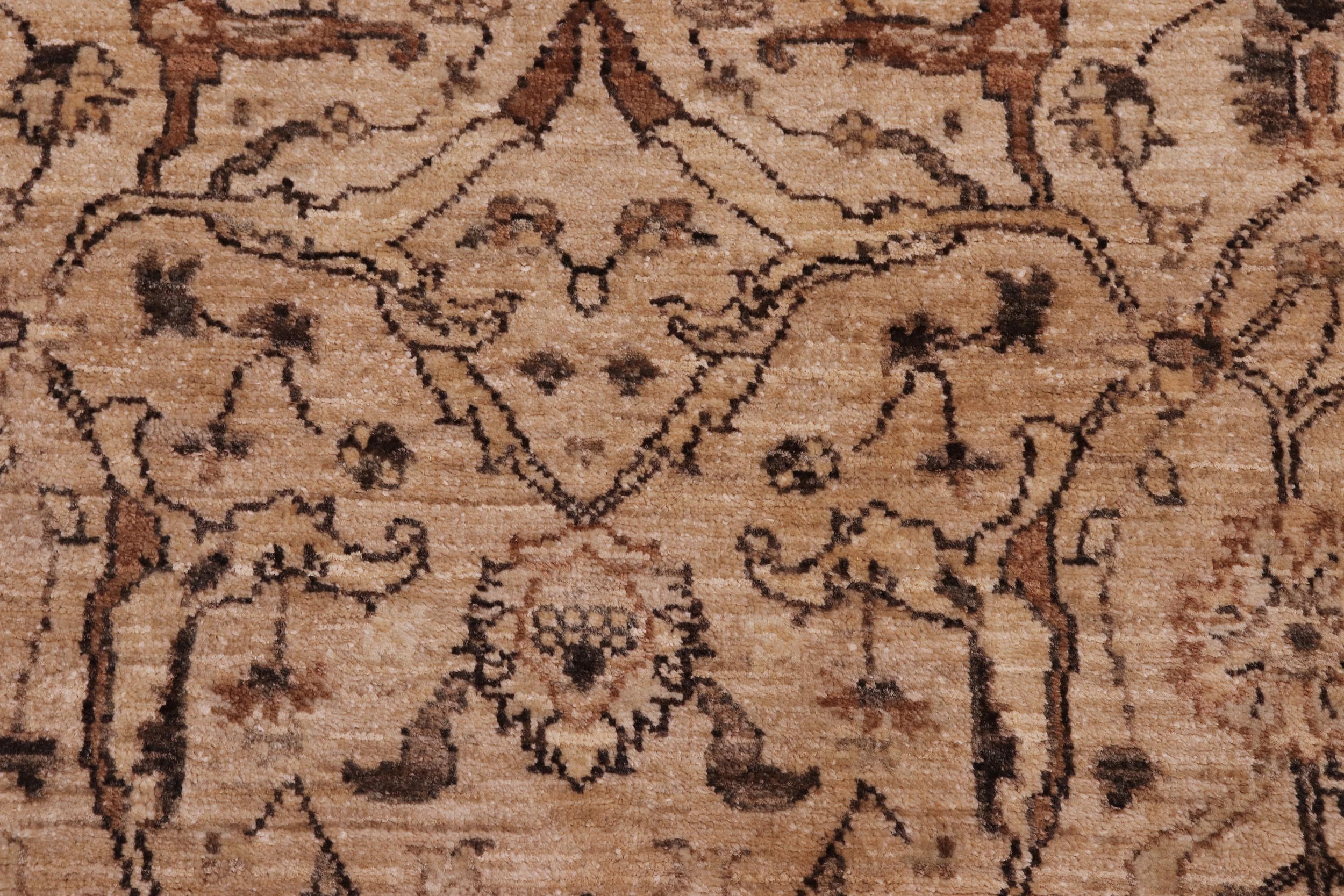handmade Traditional Kafkaz Tan Gold Hand Knotted RECTANGLE 100% WOOL area rug 4x6