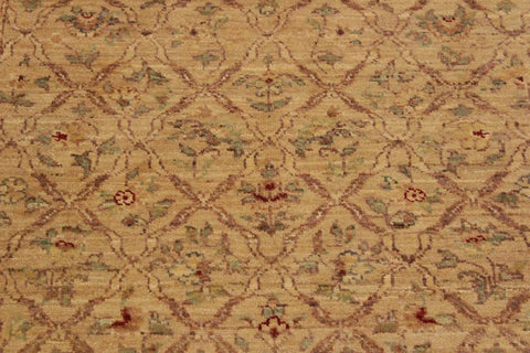 handmade Transitional Kafkaz Lt. Tan Brown Hand Knotted RECTANGLE 100% WOOL area rug 4X6