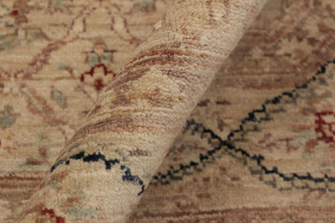 handmade Transitional Kafkaz Lt. Tan Brown Hand Knotted RECTANGLE 100% WOOL area rug 4' x 6'