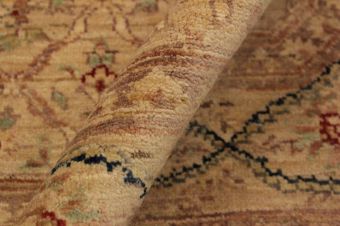 handmade Transitional Kafkaz Lt. Tan Brown Hand Knotted RECTANGLE 100% WOOL area rug 4X6