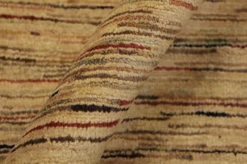 handmade Modern Gabbeh Beige Rust Hand Knotted RECTANGLE 100% WOOL area rug 4' x 6'