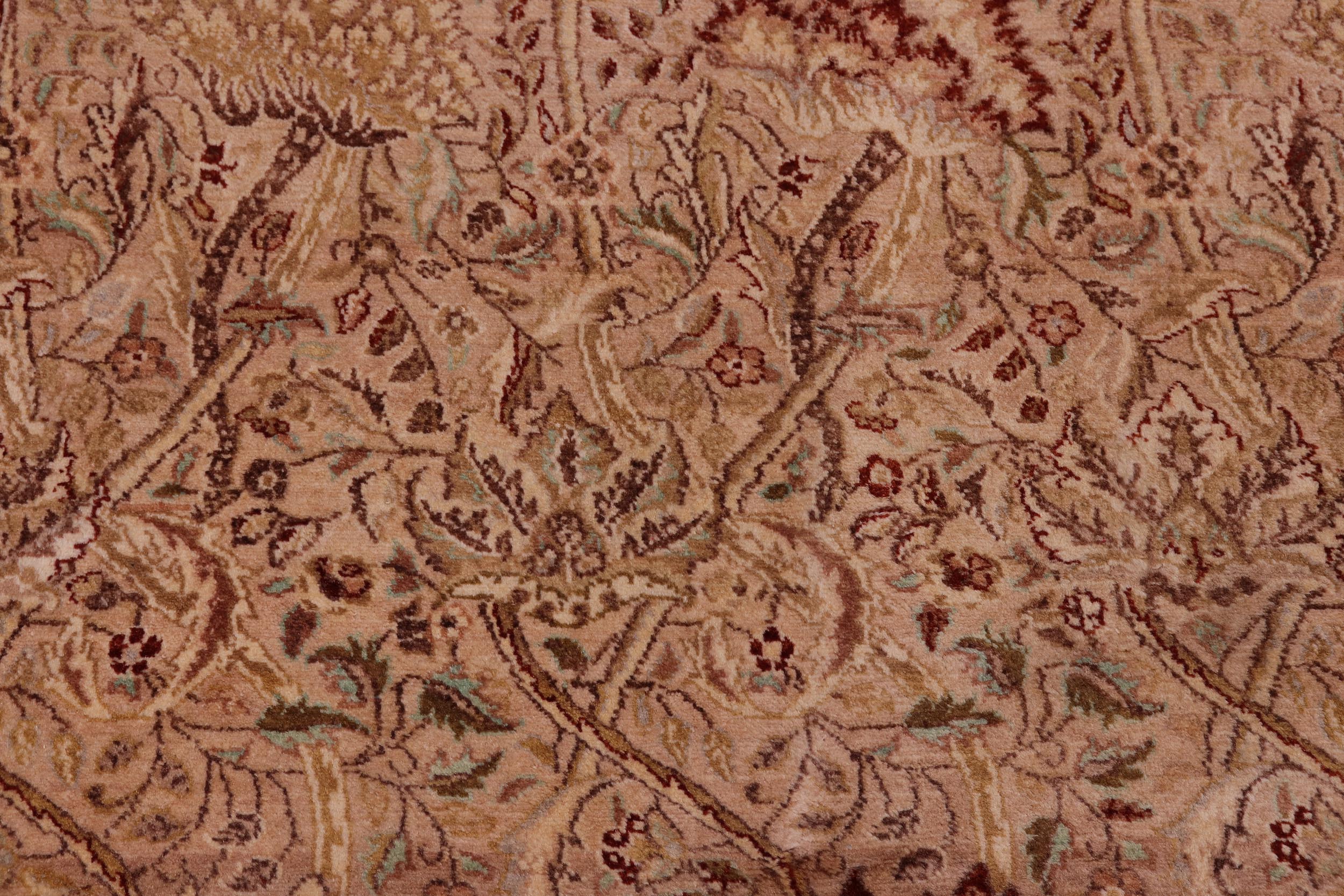 handmade Transitional William Tan Beige Hand Knotted RECTANGLE 100% WOOL area rug 4 x 6