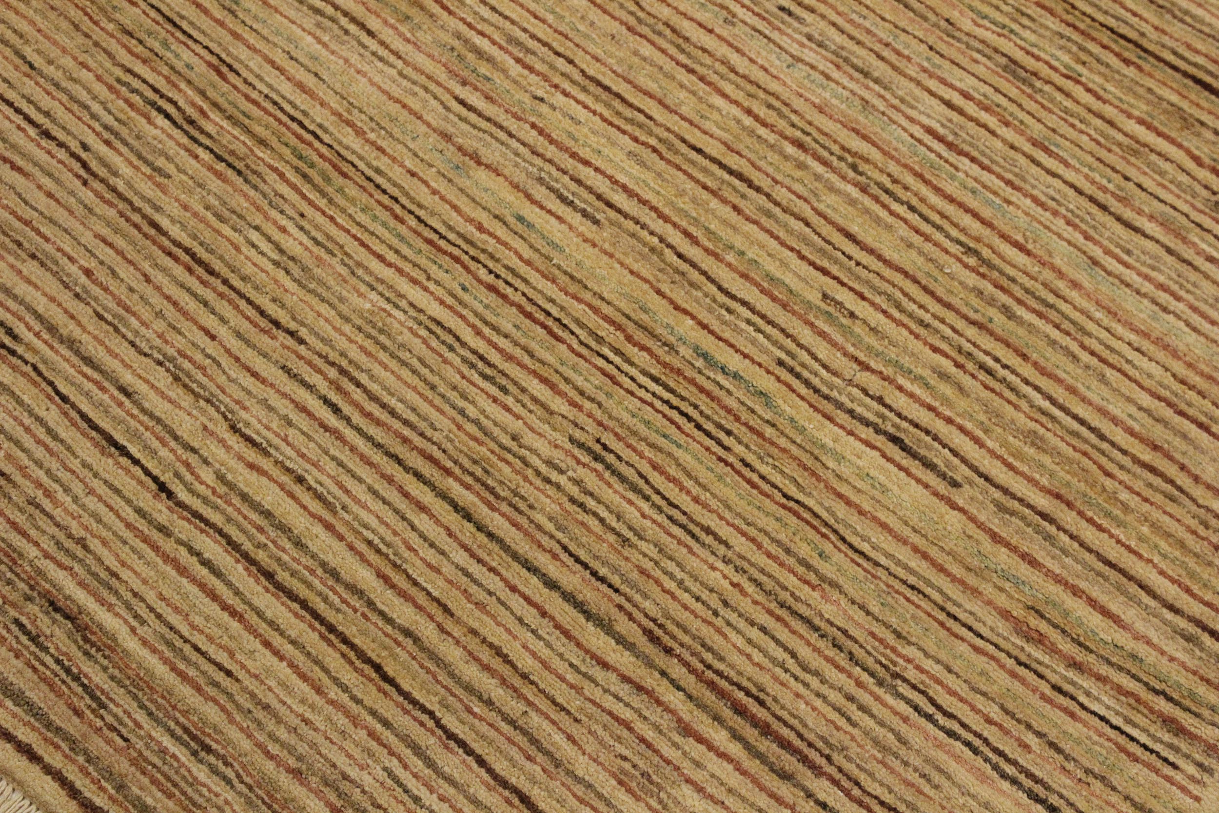 handmade Modern Gabbeh Beige Rust Hand Knotted RECTANGLE 100% WOOL area rug 4' x 6'